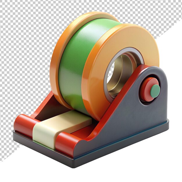 PSD tape dispenser on transparent background