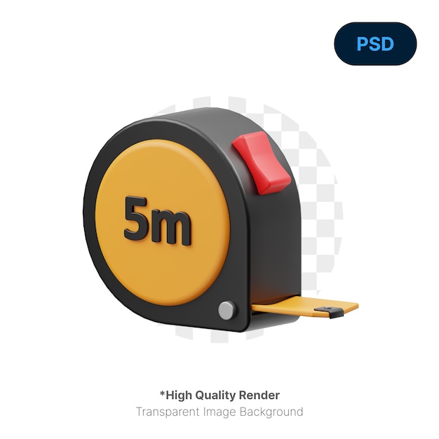 tape measure 3d icon premium psd