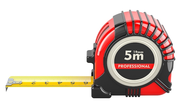 Tape Measure with Retraction Control and SelfLock 3D rendering isolated on transparent background