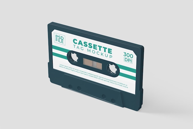 PSD a tape player that says'cassette fac mock'on it