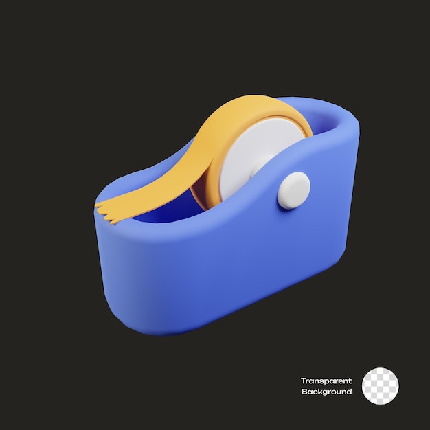 PSD tape stationary 3d icon