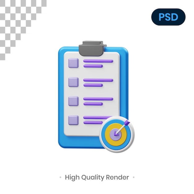 Target 3d icon premium psd