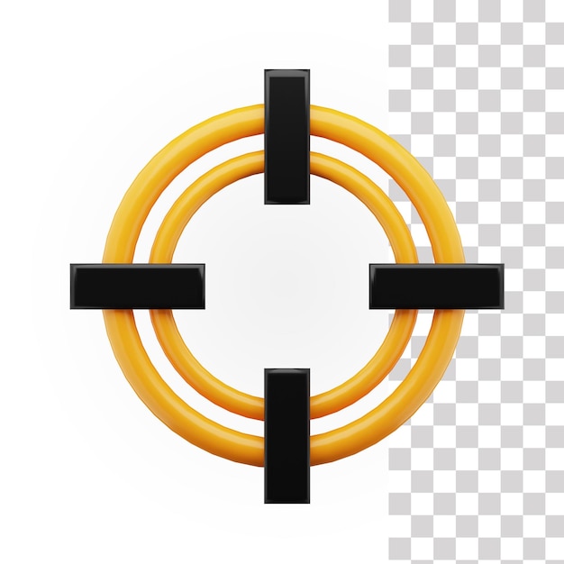 PSD target 3d icon