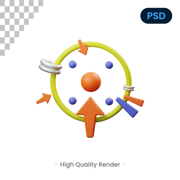 Target 3d render illustration premium psd