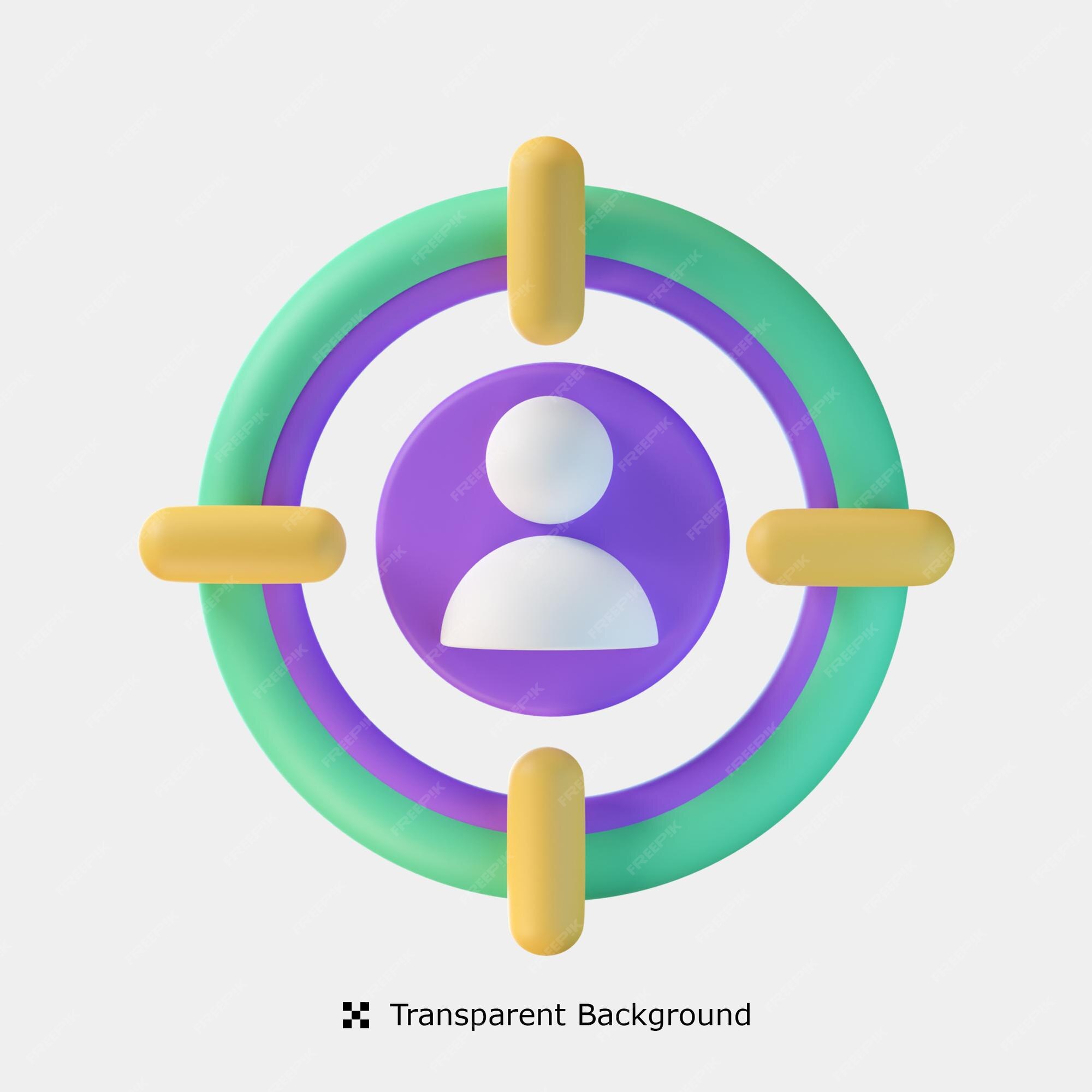 Premium PSD | Target audience 3d icon illustration