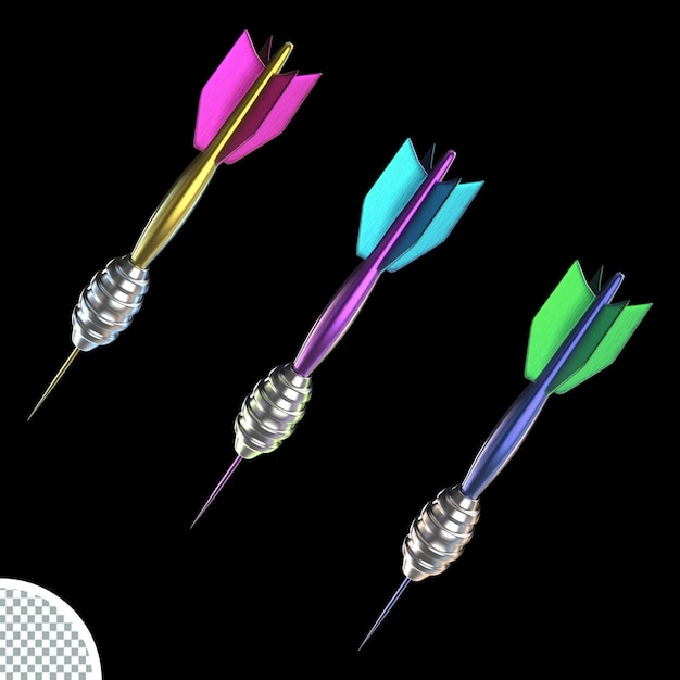 PSD target dart 3d render archery target  arrow isolated illustration