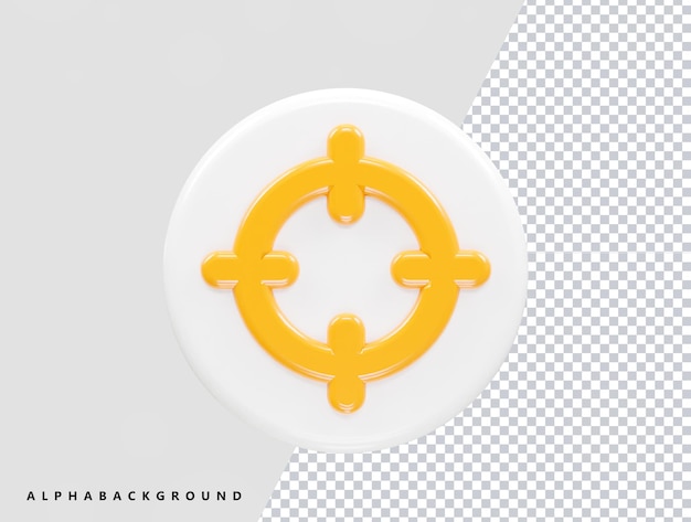 PSD target icon illustration 3d rendering element