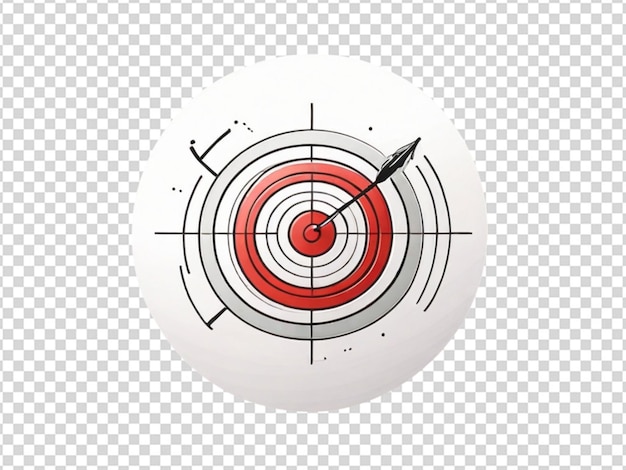 PSD target icon line art style png transparent