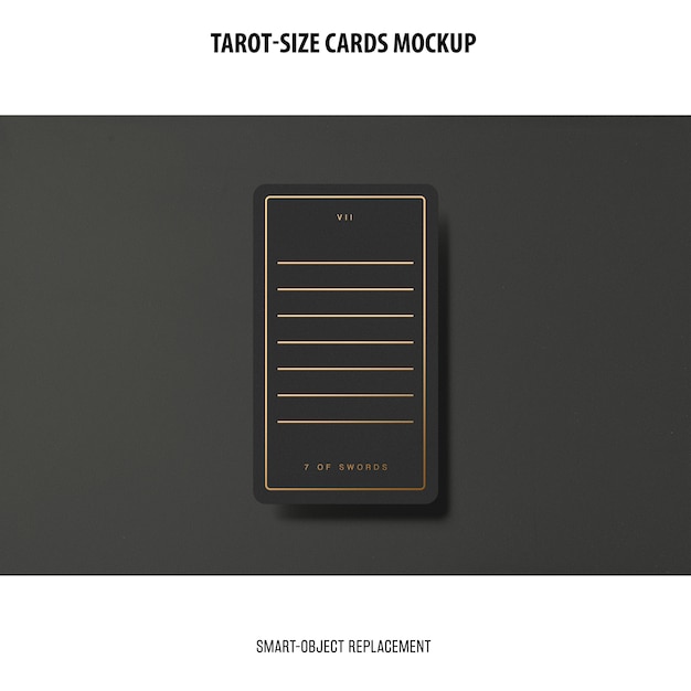 tarot card with foil stamping mockup