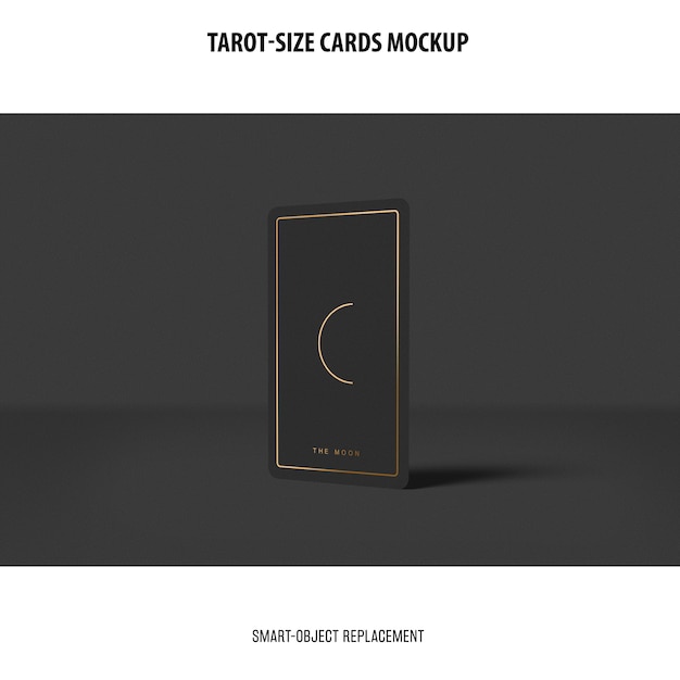tarot card with foil stamping mockup