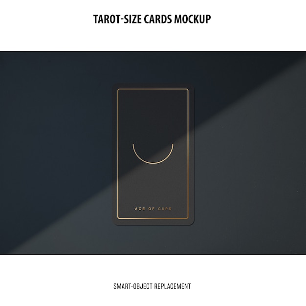 tarot card with foil stamping mockup