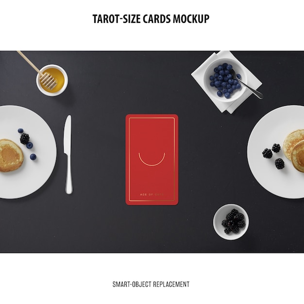 Tarot Card with Foil Stamping Mockup