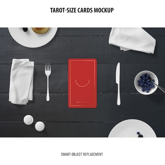 Tarot Card with Foil Stamping Mockup