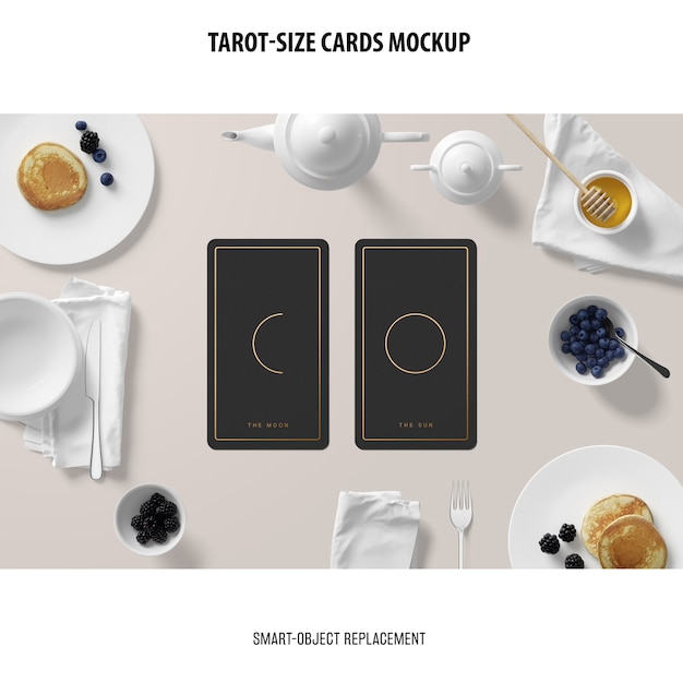 Tarot Card with Foil Stamping Mockup
