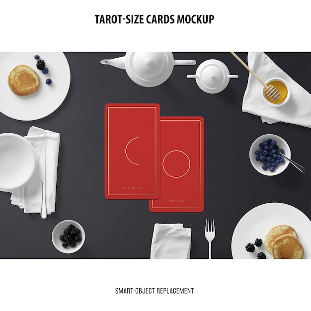 Tarot Card with Foil Stamping Mockup