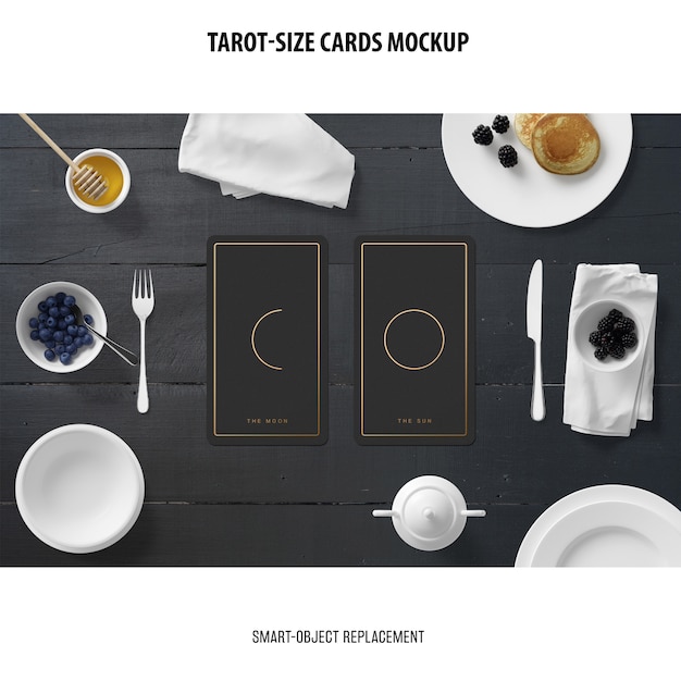 Tarot Card with Foil Stamping Mockup