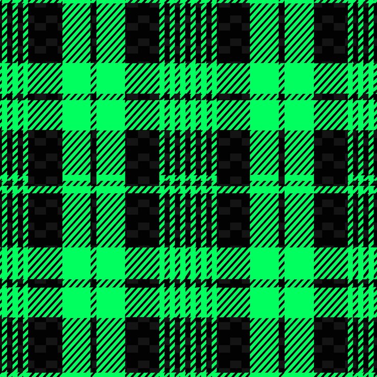 PSD tartan checked pattern z ikoną checkered i intersecting nature inspired abstract outline art