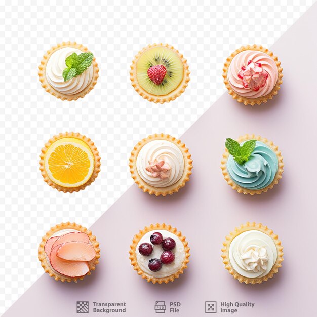 Tarts on transparent background