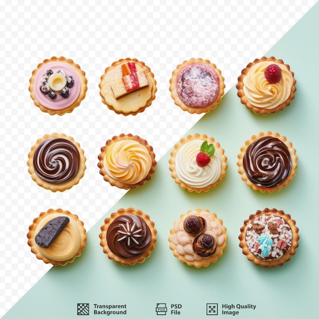 PSD tarts on transparent background