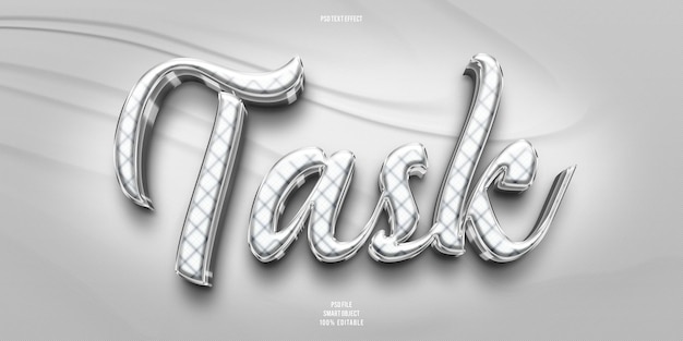 PSD task 3d editable text effect