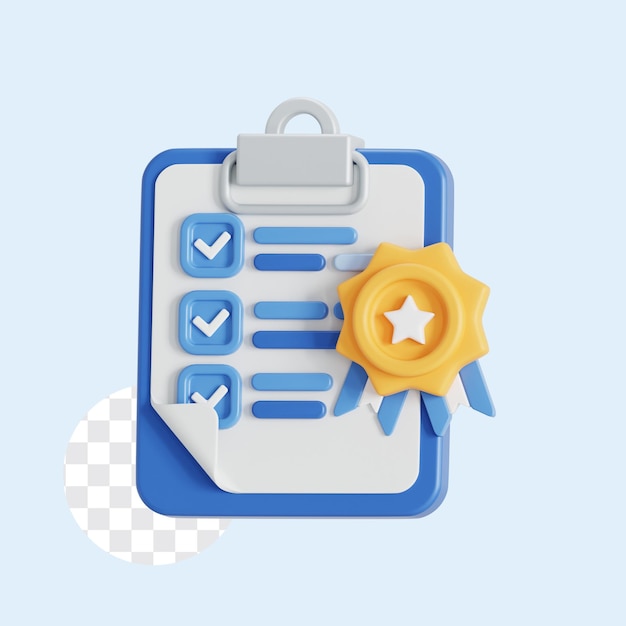 task completed 3d illustration