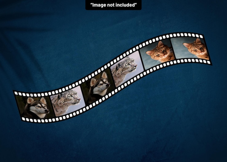 PSD taśma filmowa psd makieta edytowalny szablon