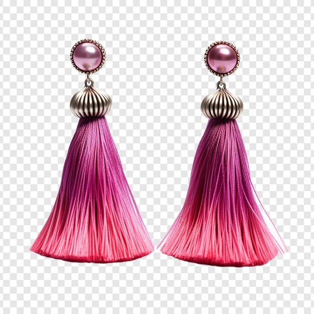 PSD tassel earrings jewellery isolated on transparent background