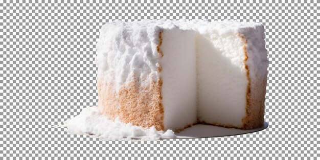 PSD tasty angel food cake isolated on transparent background