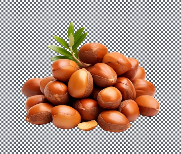 PSD tasty argan nuts isolated on a transparent background