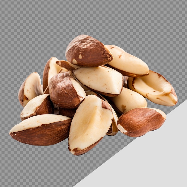 PSD tasty brazil nuts png isolated on transparent background