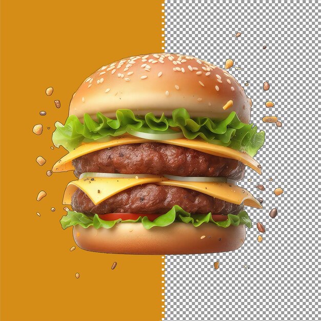 Tasty burger delight png