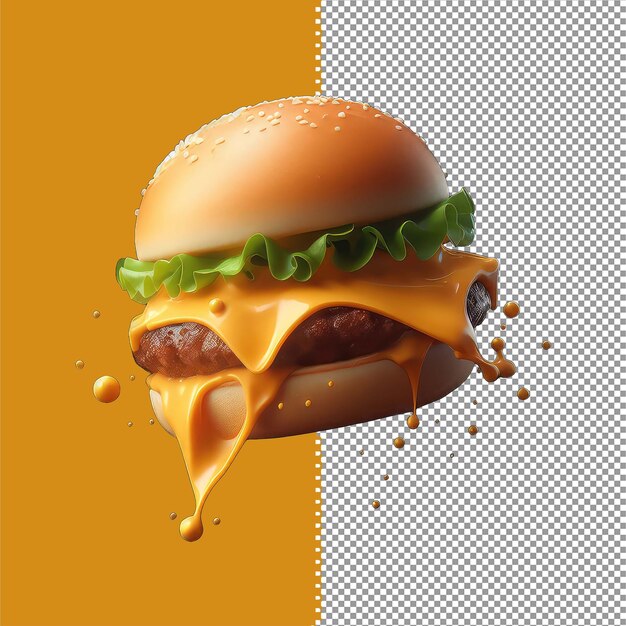 PSD tasty burger delight png