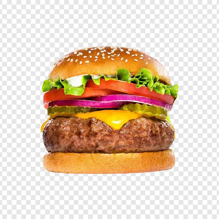 PSD вкусный бургер изолированный