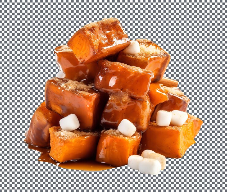 PSD tasty candied yams isolated on transparent background