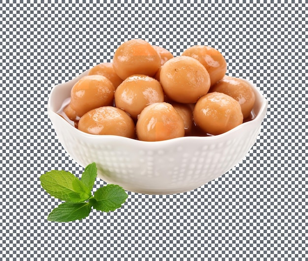 在透明的背景上孤立的美味的子