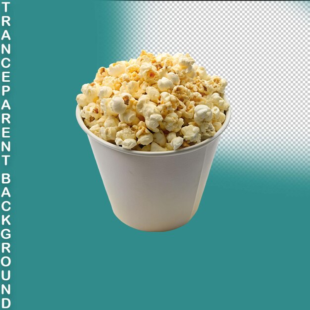 PSD tasty caramel glazed popcorn isolated on transparent background