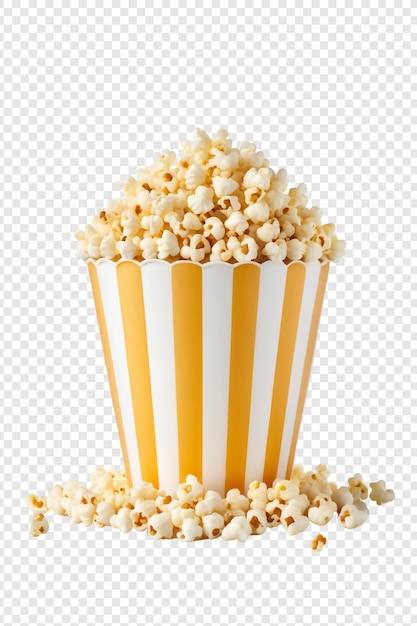 Tasty caramel glazed popcorn png isolated on transparent background