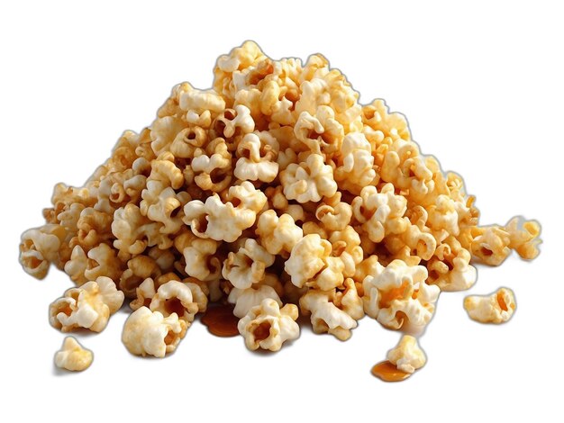 PSD tasty caramel popcorn psd on a white background