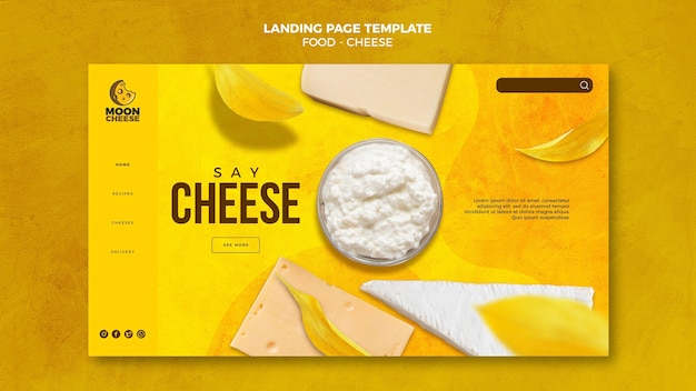 Tasty cheese landing page