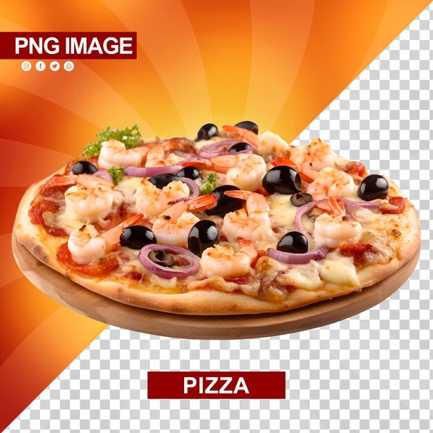 PSD a tasty cheese pizza with delicious combination