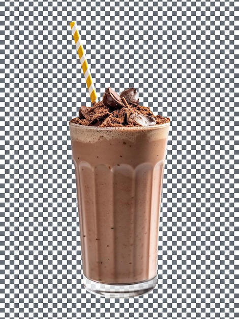 PSD tasty chocolate milkshake isolated on transparent background