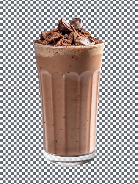 PSD tasty chocolate milkshake isolated on transparent background