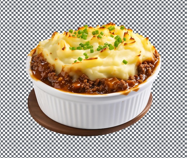 PSD tasty cottage pie isolated on transparent background