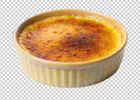 PSD delizioso dessert creme brulee isolato su uno sfondo trasparente