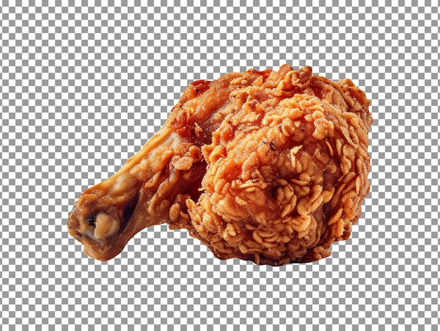 Tasty crispy fried chicken isolated on transparent background