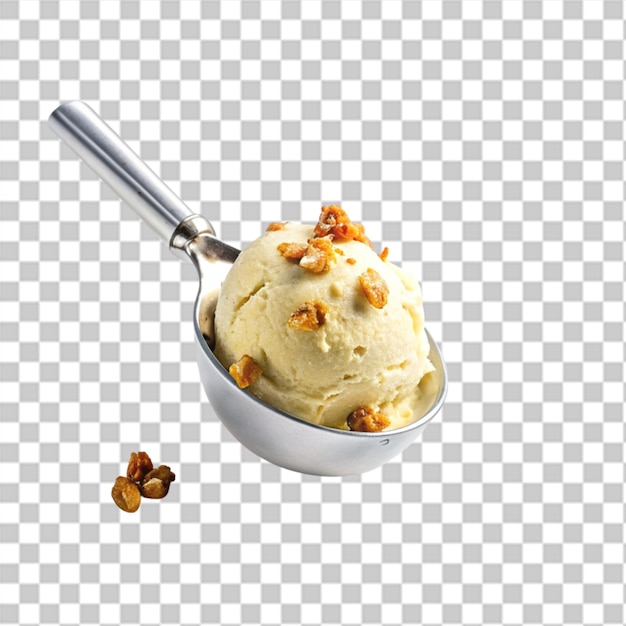 PSD 透明な背景に隔離された美味しい脆いナッツアイスクリーム png