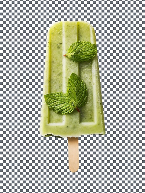 PSD tasty cucumber popsicle on transparent background