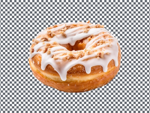 Tasty and delicious donut with appetizing topping isolated on transparent background