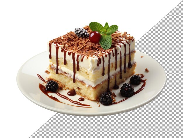 Tasty dessert cake with transparent background