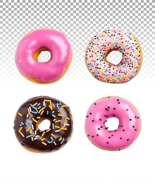 PSD compilazione di clip art di tasty donut